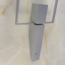 Wall light in metal with adjustable frosted glass diffuser