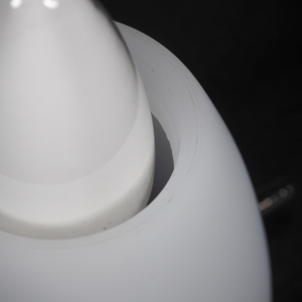 Wall or ceiling light in white frosted glass by M. Mengotti & S. Prandina for Prandina