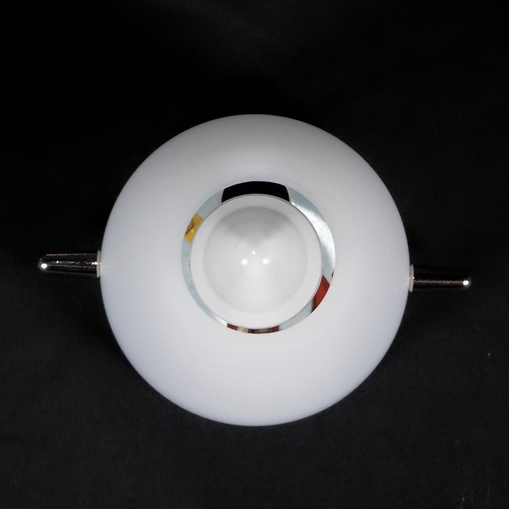 Wall or ceiling light in white frosted glass by M. Mengotti & S. Prandina for Prandina