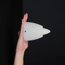 Wall or ceiling light in white frosted glass by M. Mengotti & S. Prandina for Prandina