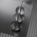 Wall light 'Very Well' in metal and transparent glass beads by Belux
