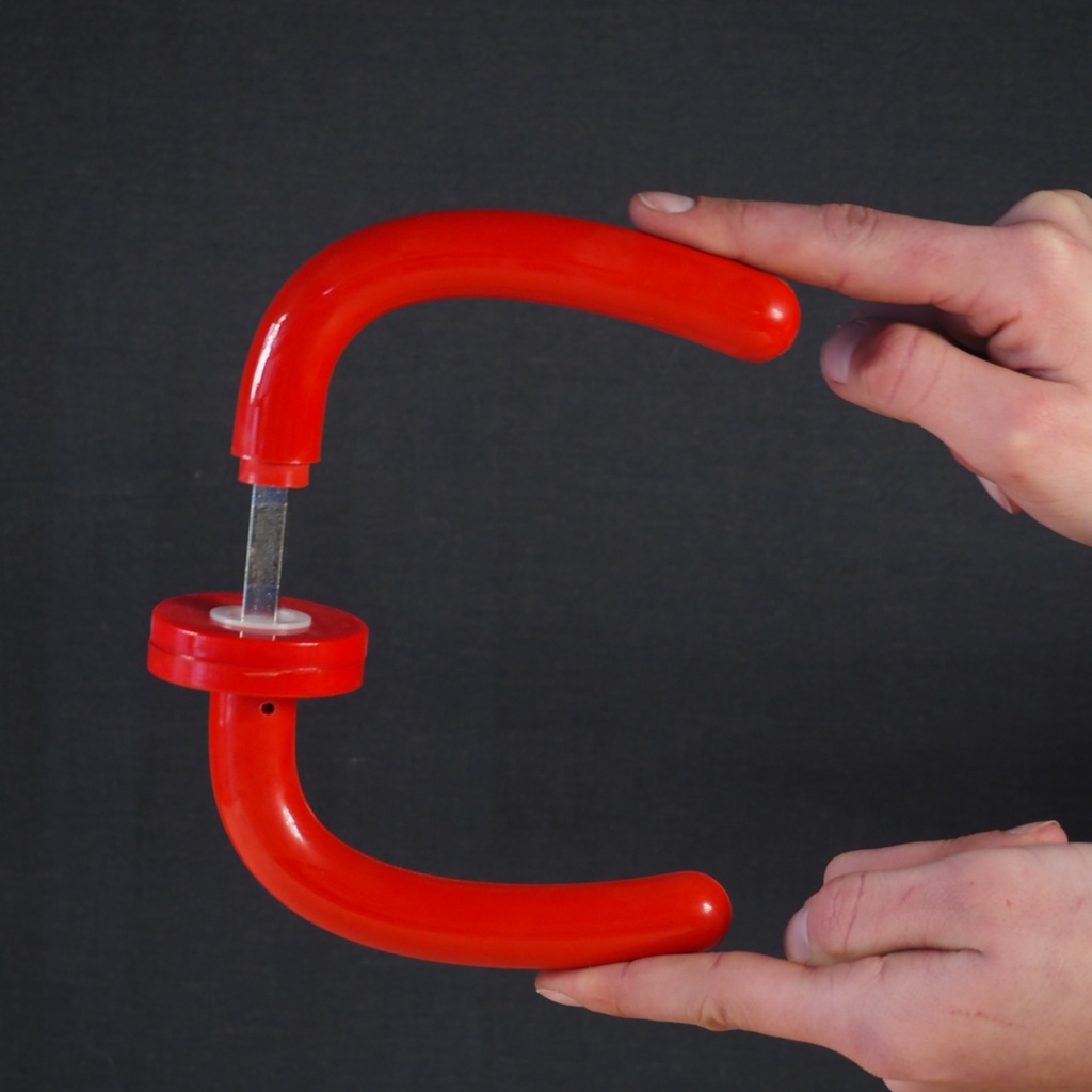 Door handle 'Iseo' by Sergio Asti for Olivari, Italy (ca. 1983) - Red