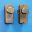 Door handle in solid bronze by Jules Wabbes (ca. 1970)