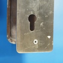 Door handle with solid bronze front and chromed brass back by Jules Wabbes (ca. 1970) - Double sided (Right)