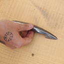 Cabinet handle in cast aluminium