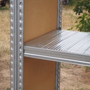 Beam in galvanized steel for shelf 'Super 1-2-3' by Metalsistem (L. 134,5 cm)