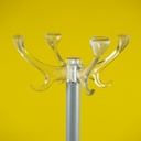 Coat and umbrella rack in powder coated steel and plastic hooks