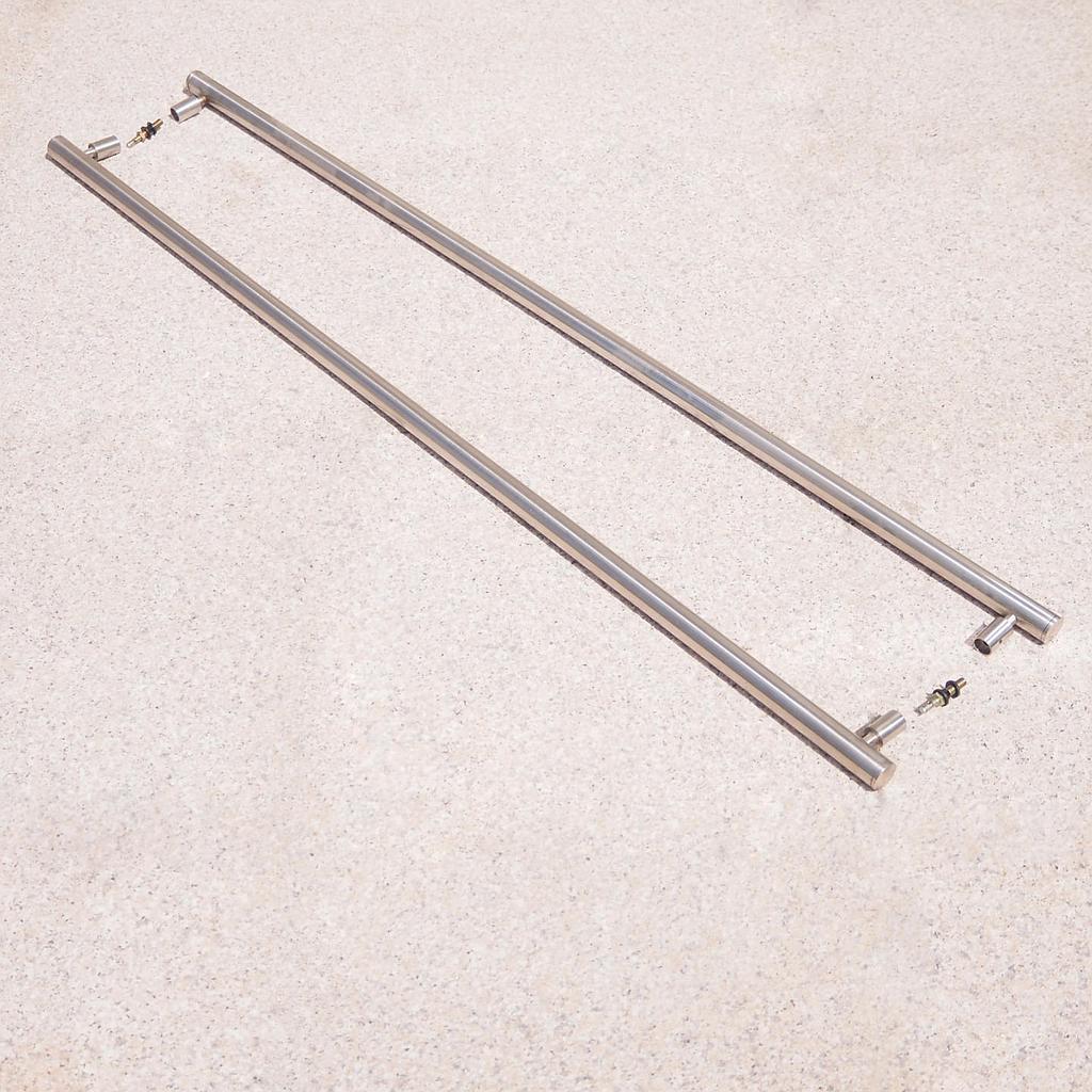 Pull handle in chromed inox