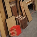 Panel in veneered particule board (various sizes & finishes) - Only available in our physical shop