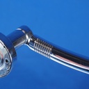 Door handle and key rosettes in chromed stainless steel