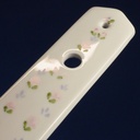 Doorplate in Limoges porcelain with hand drawn floral ornaments