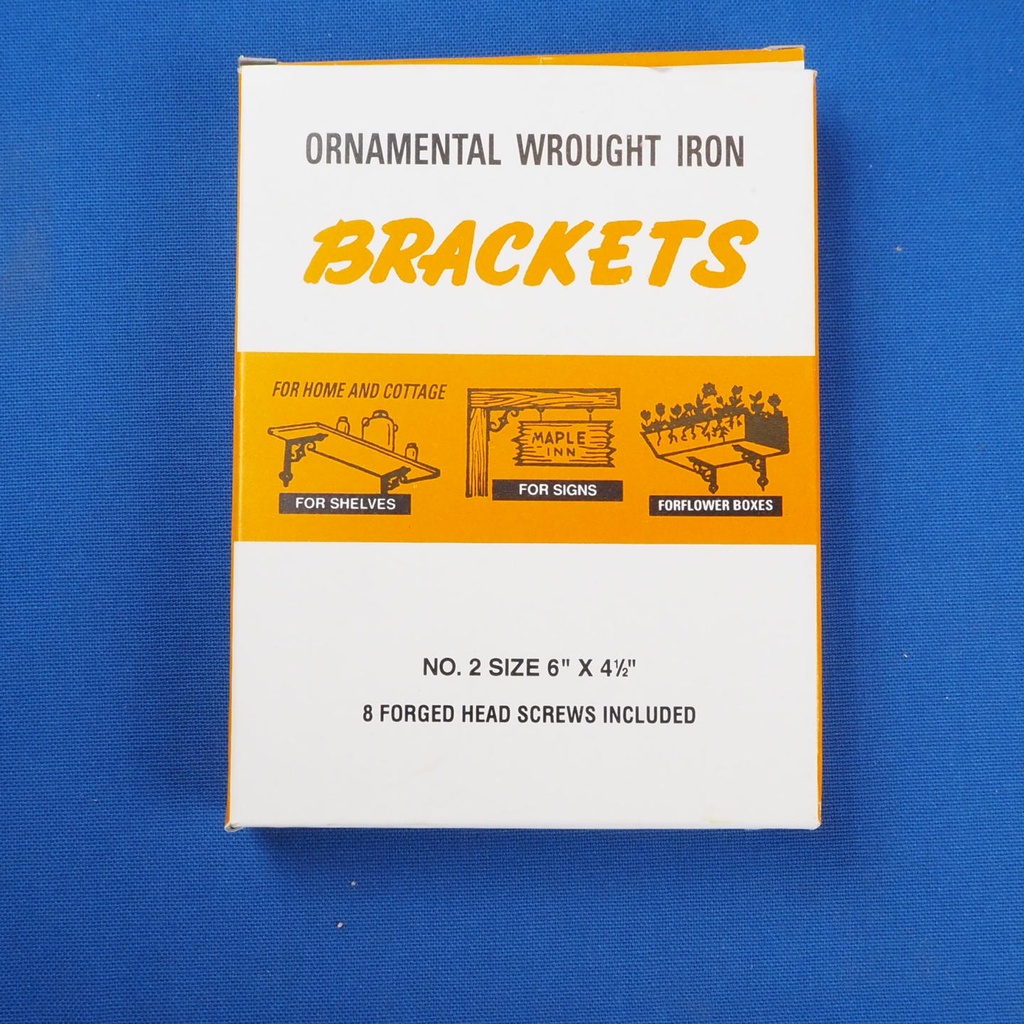 Pair of shelf brackets in wrought iron (15 cm x 11,2 cm)