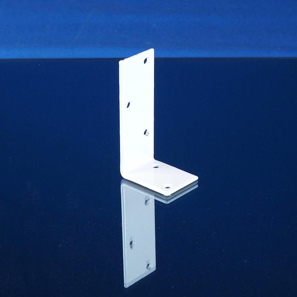 Angle bracket in white lacquered steel by Domax (8 x 4 cm)