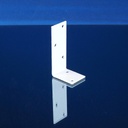 Angle bracket in white lacquered steel by Domax (8 x 4 cm)