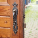 Door in varnished solid wood (H. 223 cm x W. 92 cm) - Left