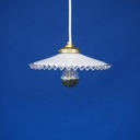 Hanging light 'Inga' with shade in opaline glass