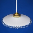Hanging light 'Inga' with shade in opaline glass