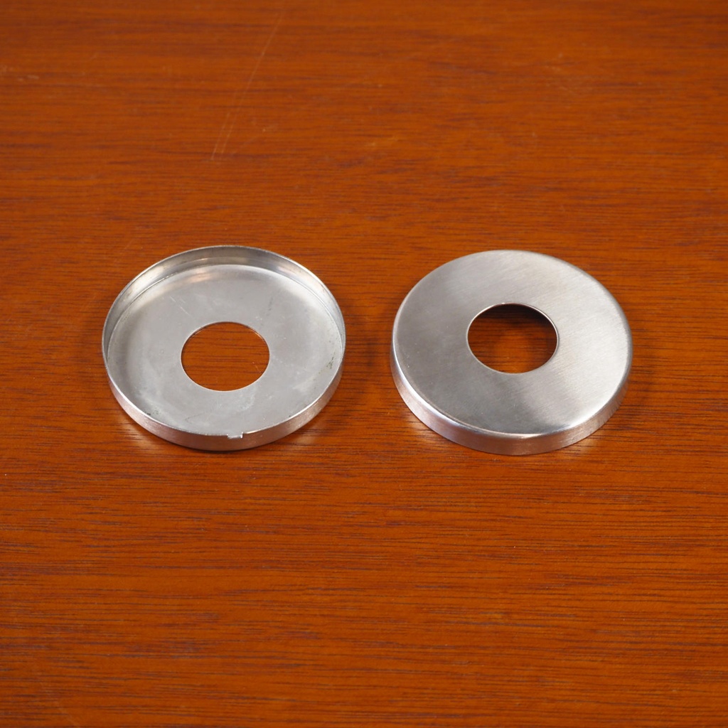 Rosette in brushed stainless steel by Metafranc