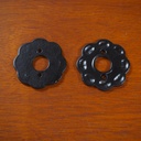Pair of door handle rosette in lacquered steel