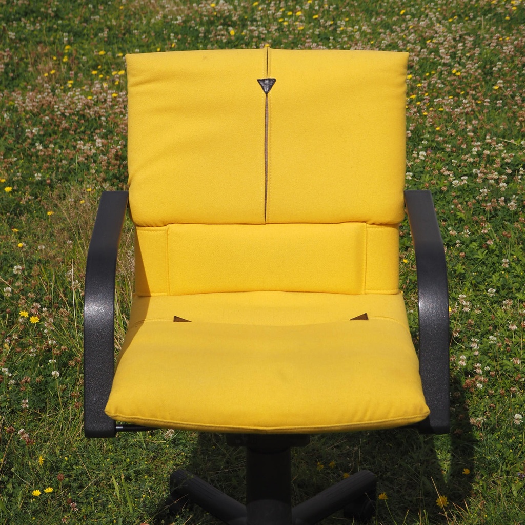 Swivel office chair 'Figura' by Mario Bellini for Vitra (ca. 1984) - Yellow