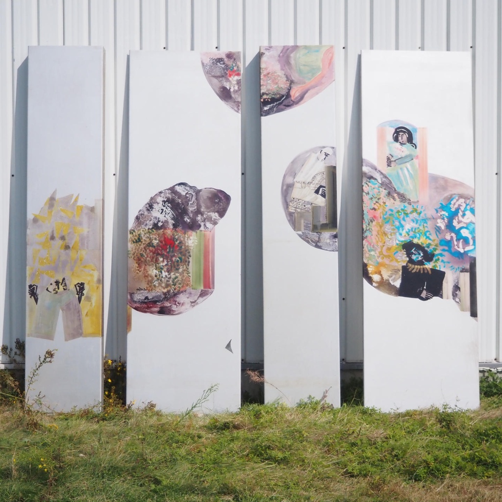 Set of aluchromie panels by Ralph Cleeremans (285 cm high) - Set 11