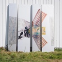Set of aluchromie panels by Ralph Cleeremans (354 cm high) - Set 23