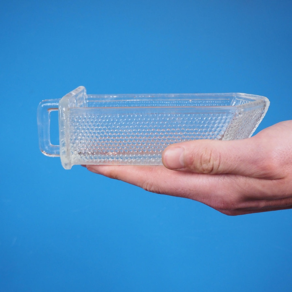 Kitchen sideboard drawer by Weck in molded glass (ca. 1950)