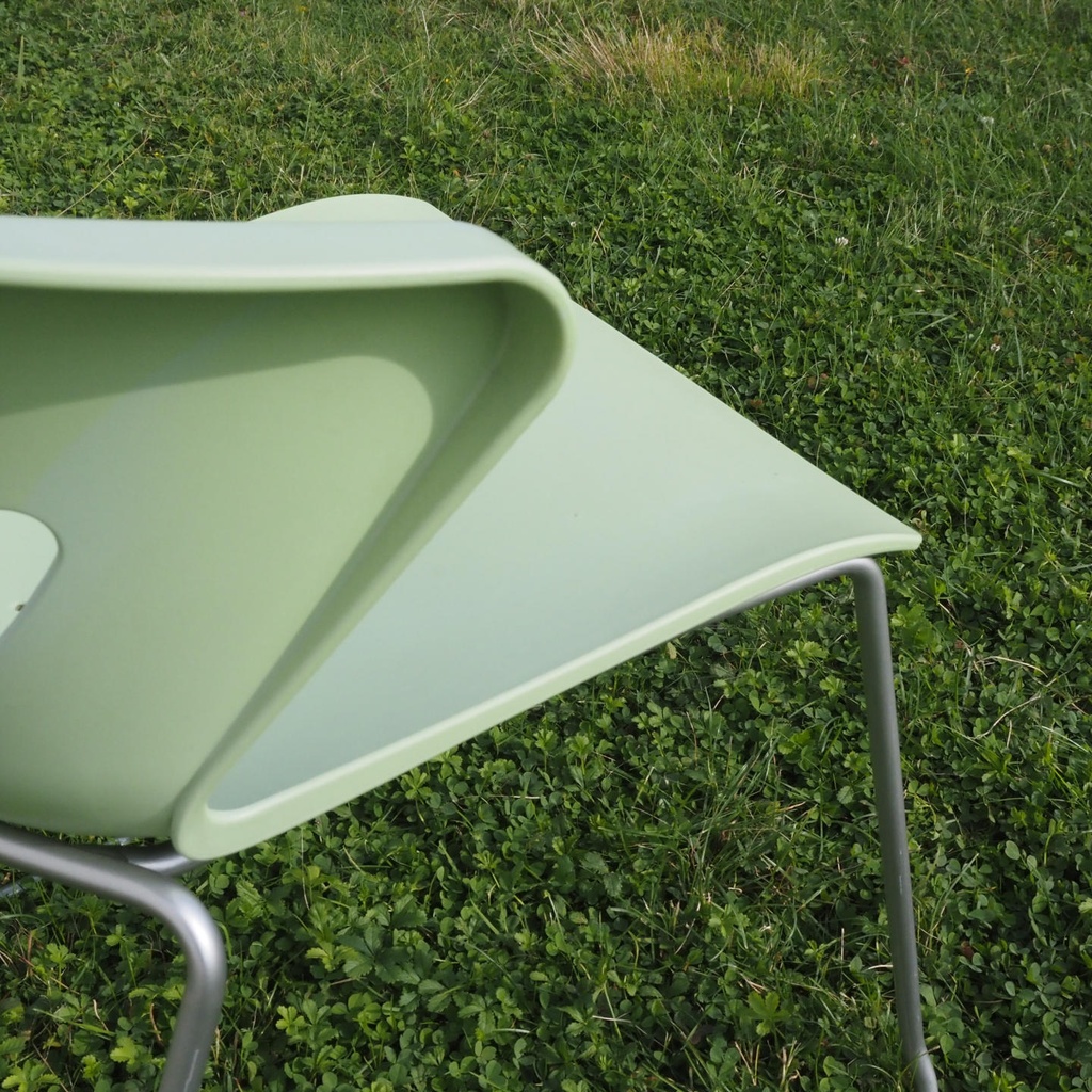 Stackable chair 'Kicca' by Kastel - Green
