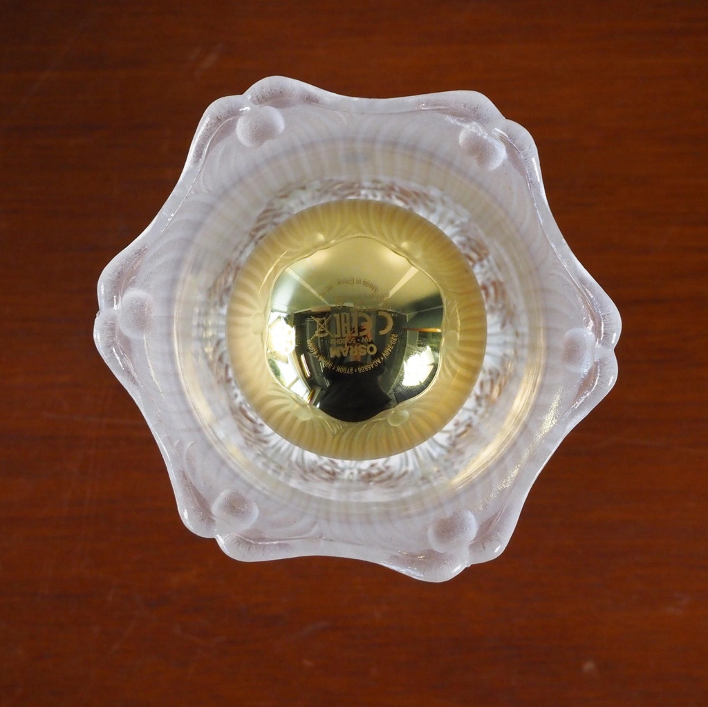 Wall/Ceiling light 'Morton' in textured glass