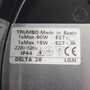 Wall light 'Delta Redondo' by Trumbo (IP44) - Black