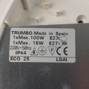 Caged wall/ceiling light 'Eco' by Trumbo (IP44) - White