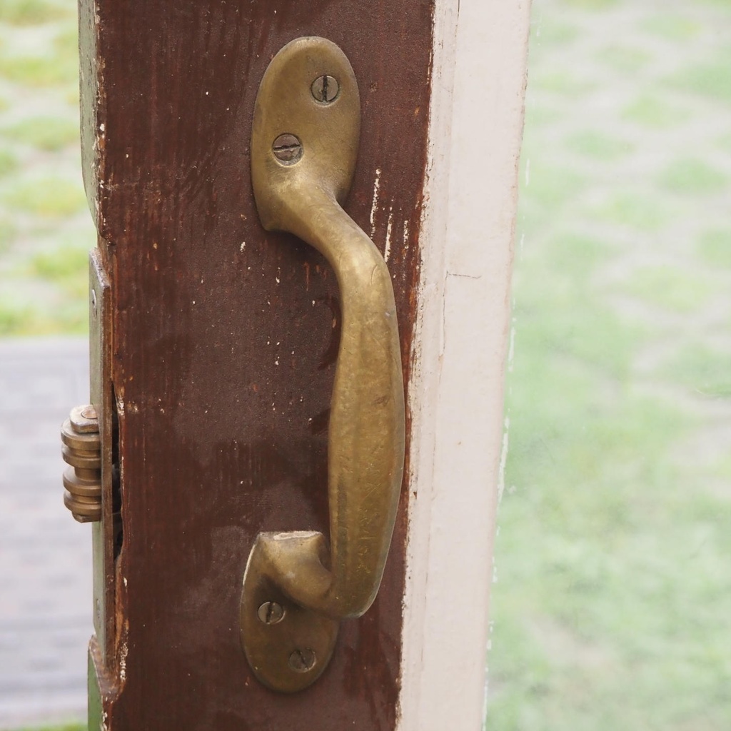 Wooden door with glass panels (H. 201 cm x W. 95,5 cm) - Left/Right