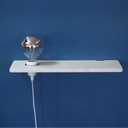 Wall shelf ‘Nova’ in terrazzo ‘Vetisol Cristo’ with integrated lamp - White