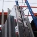 Door in stainless steel from the Générale de Banque (H. 198 x 92,5 cm)