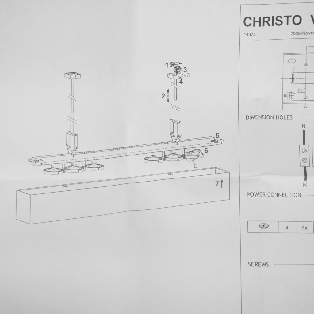 Spare part hanging light 'Christo VI Long' by Wever & Ducré
