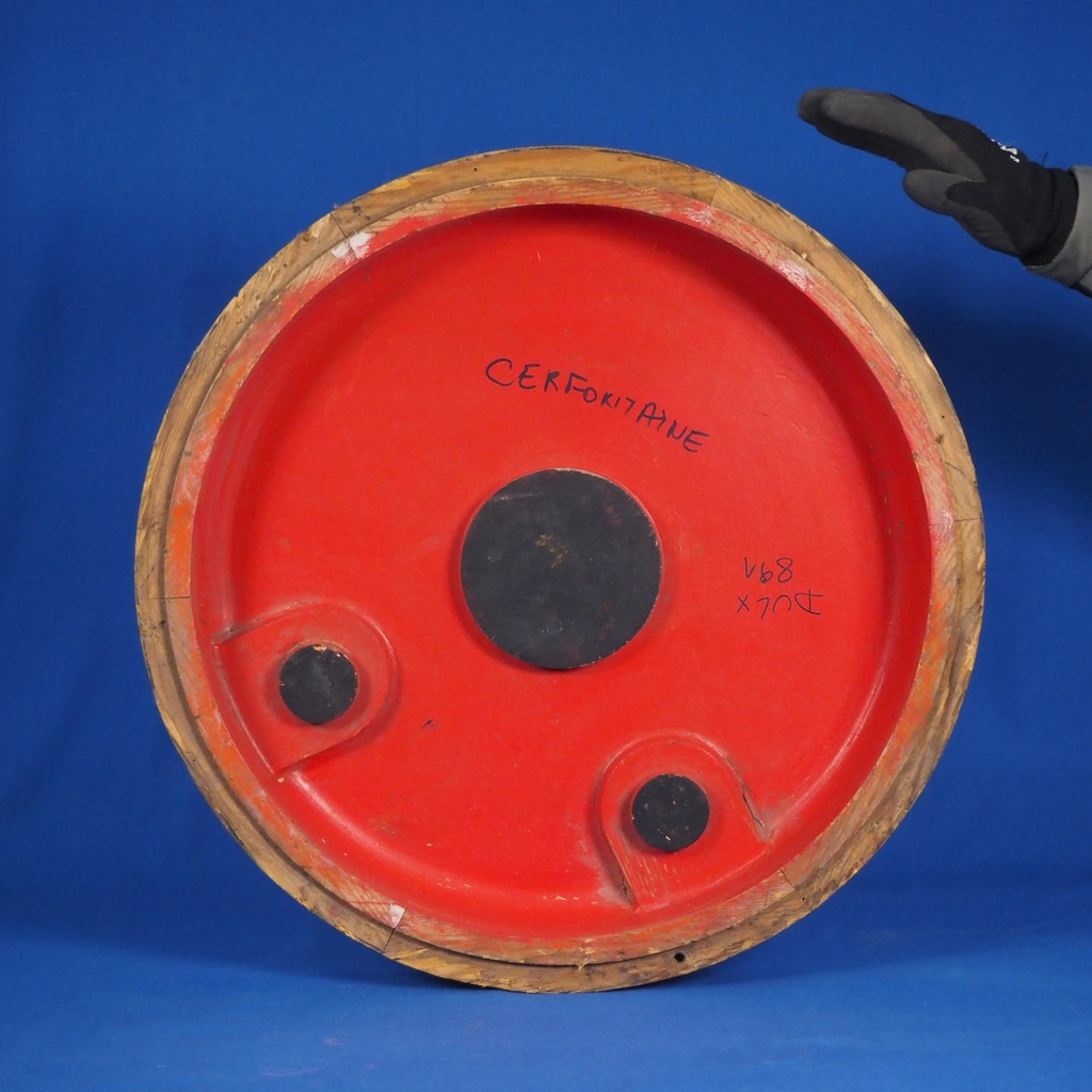 Wooden mould from the Durobor glass factory (Ø 62 cm)