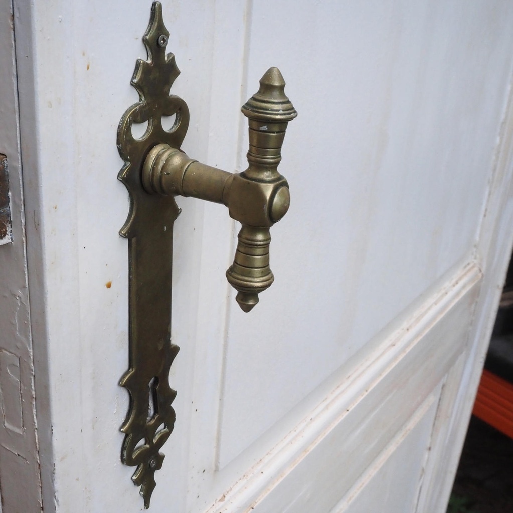 Painted door in solid pine (H. 220,5 cm x W. 84,5 cm) - Left