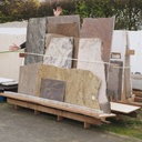 Natural stone slabs from a marble workshop deadstock (various sizes) - Only available in our physical shop