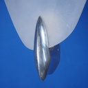 Wall light in frosted glass by Lucien Gau (ca. 1980)