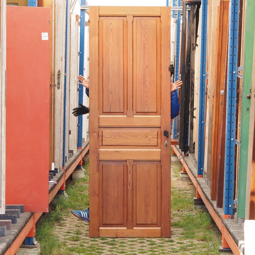 Door in varnished solid pine  (H. 246 cm x W. 87 cm) - Right