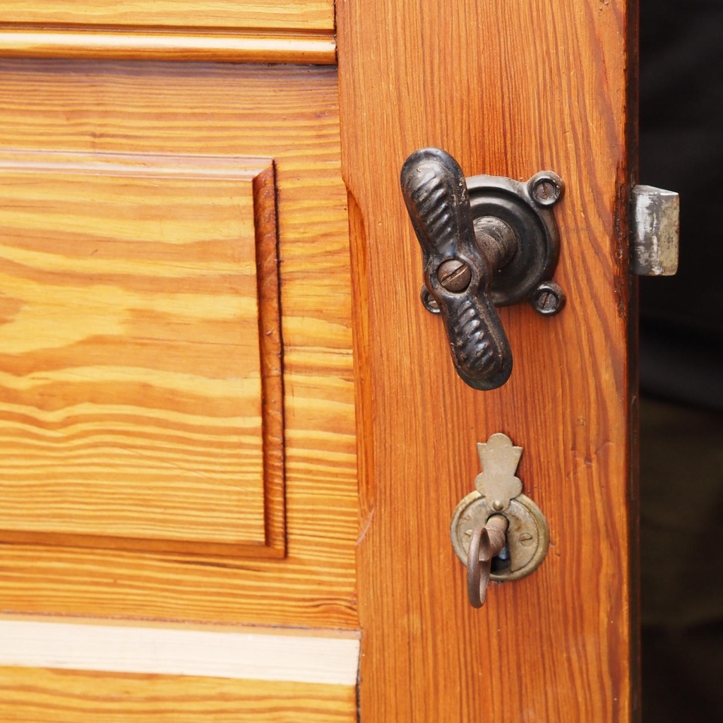 Door in varnished solid pine  (H. 246 cm x W. 87 cm) - Right