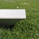 Square basin in natural stone (L/W. 44 cm) - White