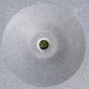 Square basin in natural stone (W. 44 cm) - Grey