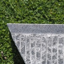 Basin in natural stone (L. 45 cm x W. 28 cm) - Grey