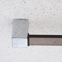 Towel holder in smoked tempered glass by Veca