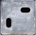 Towel holder in smoked tempered glass by Veca