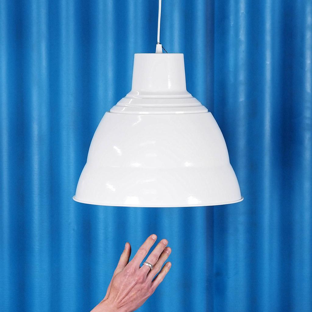 Hanging light 'Cabasa' in white lacquered steel by Serax