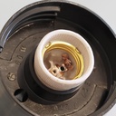 Wall/Ceiling light in clear glass and bakelite - Angled