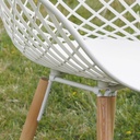 Armchair 'Sidera' in polyamide with wooden legs