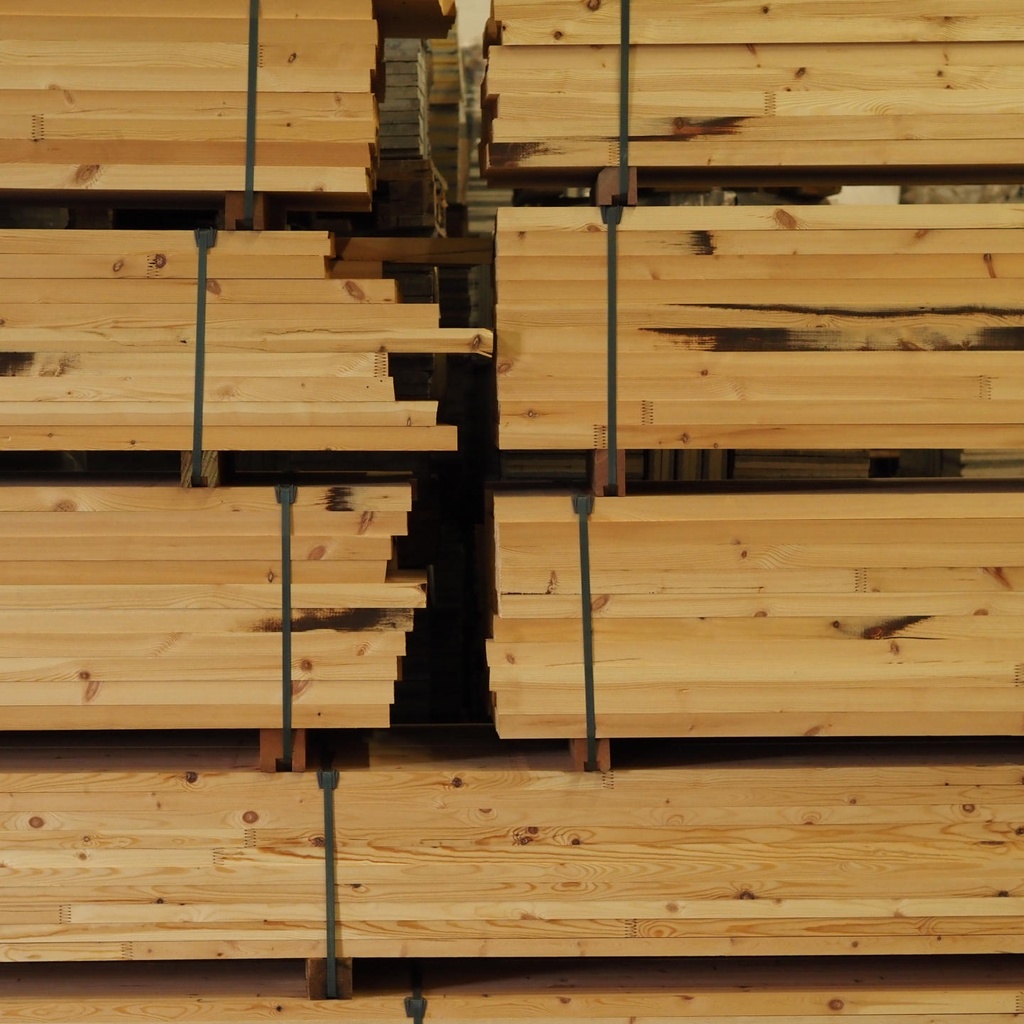 Planed panel in reclaimed glued laminated timber (L. min 245 x 45 cm)